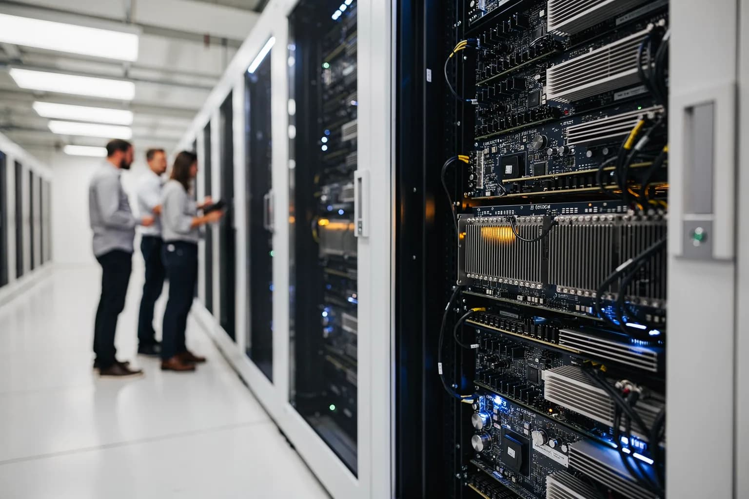 GPU-Cluster für KI-Anwendungen im modernen Rechenzentrum