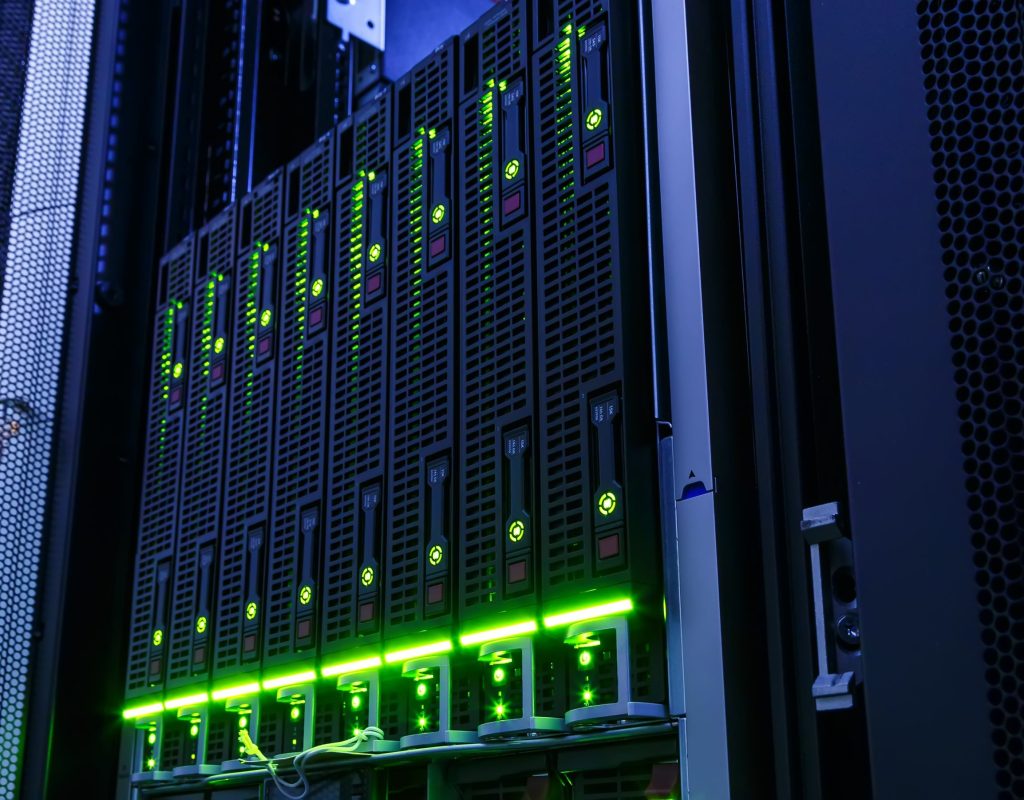Rack,With,Blade,Behind,Bars,Mainframe,In,The,Data,Center Rack,With,Blade,Behind,Bars,Mainframe,In,The,Data,Center